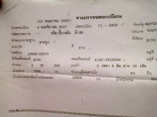 Hino โปรเฟีย หัวหางพื้นเหล็ก 12 M