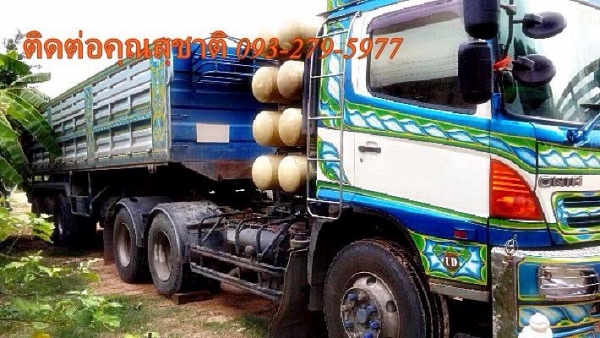 ขายรถสิบล้อหัวลาก HIno MEGa FM 320 ปี51วาง K13C ก๊าชดั้มเซมิดั้ม 3คาน