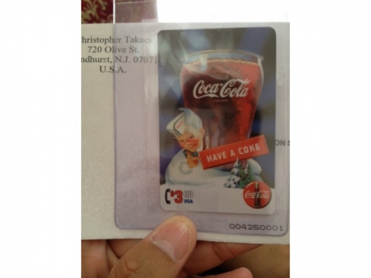 บัตรโทรศัพของสะสมของ usa ปี 1996