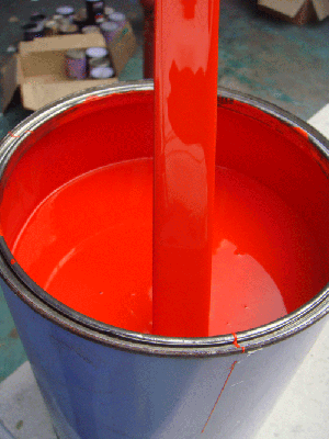 สีอครีลิคสีส้ม ขนาด 4ลิตร กลละ 150 บาท ผสมทินเนอร์เท่านั้น มี 8กล