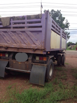 ขายรถพ่วงสิบล้อดัมพ์แม่ลูก ISUZU หัวขาว เครื่อง 6HE1-240 แรง ปี 32 ลูก 2 เพลา ทะเบียนพร้อม