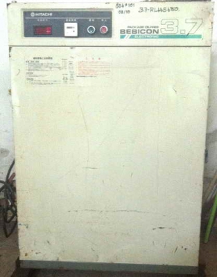 ขาย ปั้มลมลูกสูบ HITACHI 5 แรงม้า เครื่องเดินเงียบ เพิ่งนำเข้าจากญี่ปุ่น สภาพดี