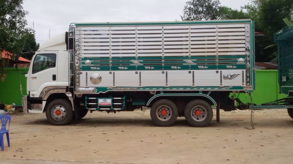 ขายรถพ่วงสิบล้อดัมพ์ ISUZU เครื่อง 360 แรง รถปี 57 แม่ยาว 6.70 ลูกยาว 7.50 สูง 2.30 เมตร