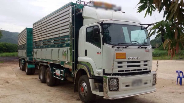 ขายรถพ่วงสิบล้อดัมพ์ ISUZU เครื่อง 360 แรง รถปี 57 แม่ยาว 6.70 ลูกยาว 7.50 สูง 2.30 เมตร