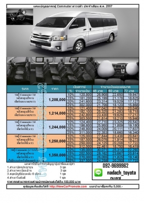 ขายรถตู้Commuterป้ายแดง ดาวน์ต่ำแค่ 10\%
