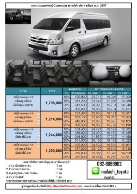 ขายรถตู้Commuterป้ายแดง ดาวน์ต่ำแค่ 10\%