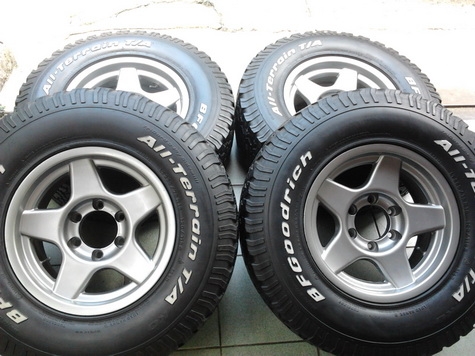 Lenso กว้าง8 ออฟ0+ BF All 265/75/16 ปี08 สภาพดี 1ชุด