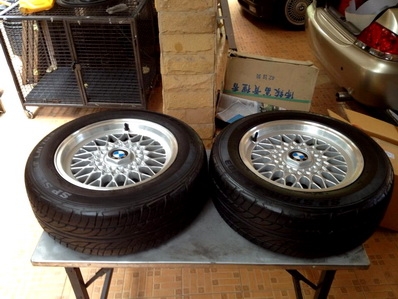 แม็กซ์ 2วง BMW 15นิ้ว E34 ตรงรุ่น พร้อมยางDunlopดอกเต็ม ตจวส่งได้