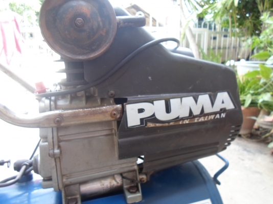 ปั๊มลมพูม่า โรตารี 3 แรง ไฟบ้าน จุ 30 ลิตร ลมดี  พร้อมใช้ สภาพสวย ๆ  4,000