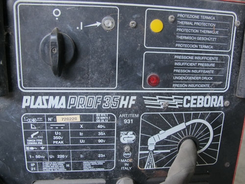 ขายเครื่องตัดplazma cebora italyแท้รุ่นpro f35hf สภาพสวยพร้อมใช้