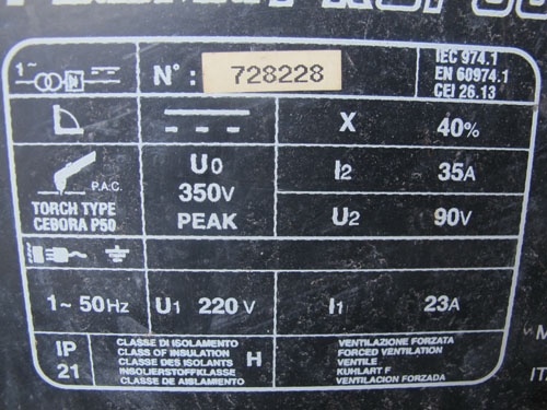 ขายเครื่องตัดplazma cebora italyแท้รุ่นpro f35hf สภาพสวยพร้อมใช้