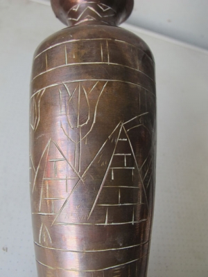 ขายแจกันHANDMADE ทำจากทองแดงผสมโลหะแข็งมาก