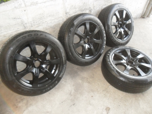 ล้อแม็ก 16นิ้ว 4รู100 พร้อมยาง 205/55R16 สวยๆ 4 ล้อ ราคา 5500 บาท