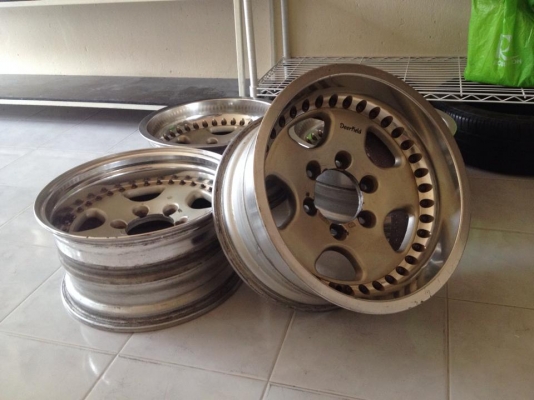 ขายล้อ Deerfield 3 ชิ้นแท้ ขอบ16x8 ออฟ-13 6/139.7 ประมูลจากญี่ปุ่น