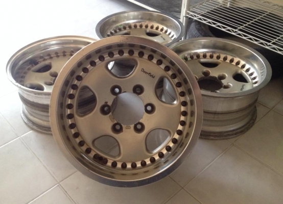 ขายล้อ Deerfield 3 ชิ้นแท้ ขอบ16x8 ออฟ-13 6/139.7 ประมูลจากญี่ปุ่น