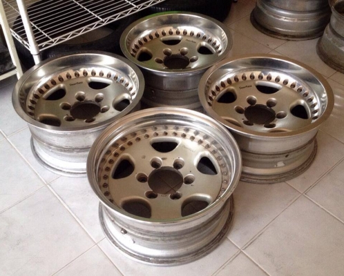 ขายล้อ Deerfield 3 ชิ้นแท้ ขอบ16x8 ออฟ-13 6/139.7 ประมูลจากญี่ปุ่น