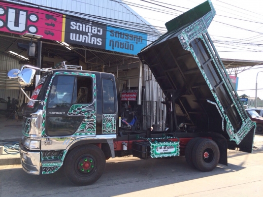 Hino ไฮเทค แต่งซิ่ง หัวนอก เครื่อง HO7D 195แรง ดั้มดิน 4 ตัน 3.60ม.