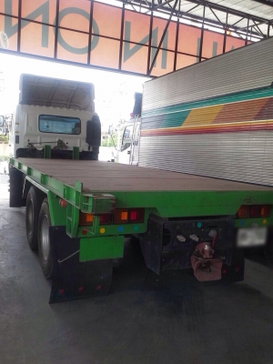 ขายรถสิบล้อพื้นเรียบ HINO FL8JNLA เครื่อง JO8E-250 แรง ปี 51 1 เพลา มีระบบลากพ่วง