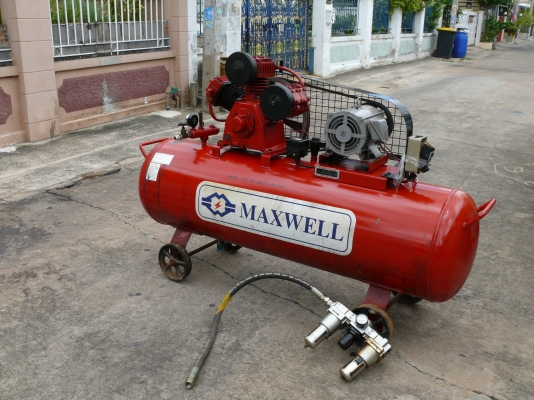 ขายปั๊มลม MAXWELL มอเตอร์ Mitsu ขนาด 300 ลิตร อุปกรณ์ครบๆ