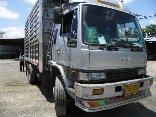 ขายรถบรรทุก 10 ล้อเพลาเดียว HINO FL177 เคื่อง HO7D หัวเครื่องยังไม่ลงเล่มสวยทะเบียนเต็มยางใหม่ 10 เส้น