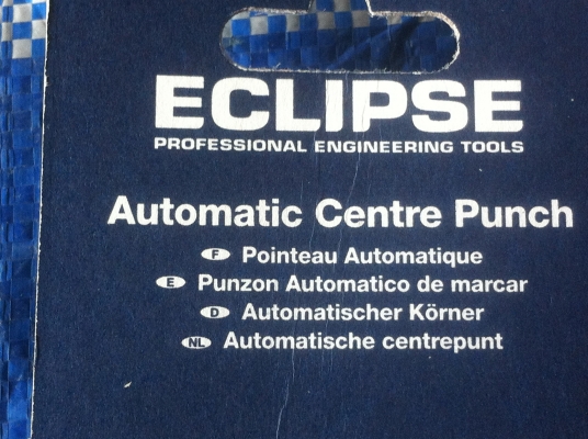 เหล็กนำศูนย์อัตโนมัติ ECLIPSE จากอังกฤษ ไม่ต้องพกค้อนเพื่อนำติดตัวไปตอกนำศูนย์ชิ้นงานอีกต้องไป อุปกรณ์นี้จะช่วยทำงานตอกให้ในตัว( 10 ตัว)