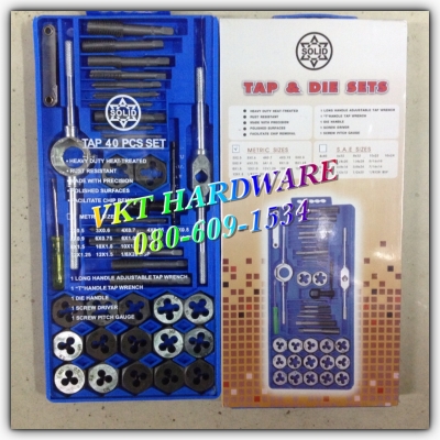 ชุดต๊าปเกลียว 40 ชิ้น SOLID Taiwan เบอร์มิล