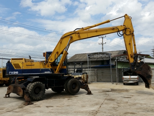 มาใหม่ ขายรถขุดล้อยาง KOMATSU PW210-1 สภาพสวยมาก รถนอก พึ่งถึงไทย ไม่เคยใช้งานในไทย