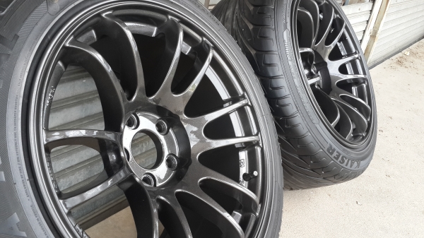 *** มีคู่เดียว *** Advan ขอบ 17 5รู114 กว้าง 9.5 พร้อมยาง