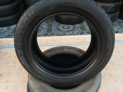 ขายยาง205/55/16 ปี 11 DUNLOP SP01 1 ชุด