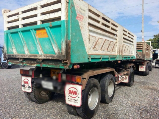 ขายรถพ่วงสิบล้อดัมพ์ HINO เครื่อง 380 แรง ปี 54 กระบะดัมพ์สามมิตร ลูก 3 เพลาแท้ยาว 6.50 เมตร