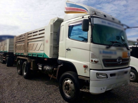 ขายรถพ่วงสิบล้อดัมพ์ HINO เครื่อง 380 แรง ปี 54 กระบะดัมพ์สามมิตร ลูก 3 เพลาแท้ยาว 6.50 เมตร