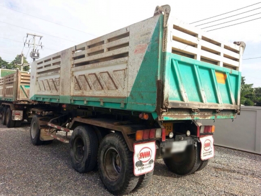 ขายรถพ่วงสิบล้อดัมพ์ HINO เครื่อง 380 แรง ปี 54 กระบะดัมพ์สามมิตร ลูก 3 เพลาแท้ยาว 6.50 เมตร