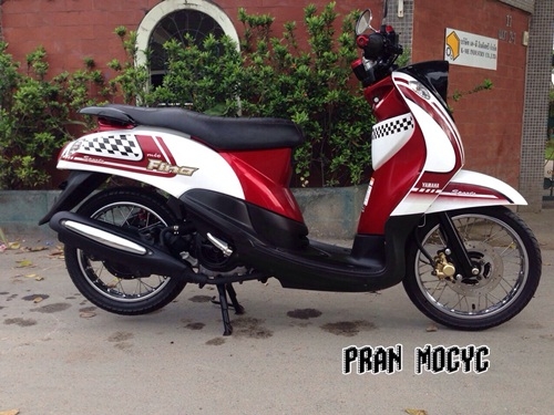 ขาย yamaha fino สีขาวเเดง ปี2013 ขาย yamaha fino สีขาวเเดง ปี2013