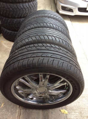 ขายล้อ LENSO โครเมี่ยมขอบ20 6รู พร้อมยาง265-50-20 ปี12-13 ทั้งชุดโคตรถูก 15500.-เท่านั้น