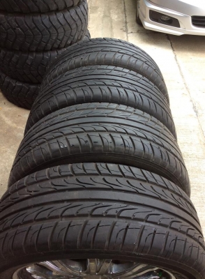 ขายล้อ LENSO โครเมี่ยมขอบ20 6รู พร้อมยาง265-50-20 ปี12-13 ทั้งชุดโคตรถูก 15500.-เท่านั้น