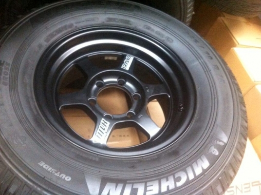 ขายล้อแม็ก TE-37X ขอบ16x8 et-0 พร้อมยาง 265 70 r16 ปี13