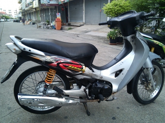 wave125r ปี48 ubox  เทาดำ 451 เครื่องดี 15,500