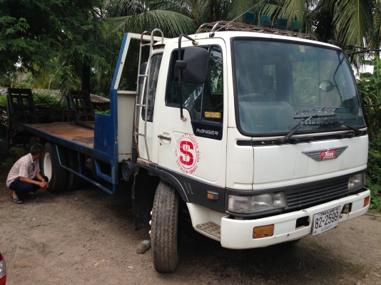 ขายเทรนเลอร์ บรรทุกรถเกี่ยว เพลาเดียว ติดต่อ 081-4283210