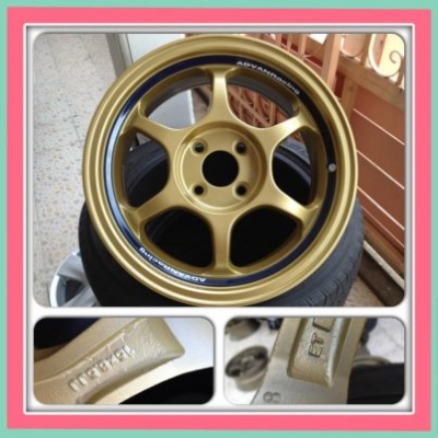 ขายล้อแม็กใหม่100\% ลาย Advan RG-D ขอบ15 4 รู100 ราคา 9500 บาท ราคาถูก