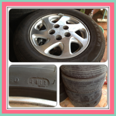 ขายล้อแม็กเดิม Toyota Camry ขอบ 15 พร้อมยางปี 11 ราคา 5500 บาท ราคาถูก