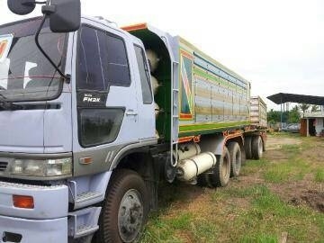 ขายรถพ่วงสิบล้อดัมพ์ HINO 2K เครื่อง 260 แรง แม่ลูกกระบะดัมพ์มิเนียม ลูก 2 เพลา ติดแก๊ส 8 ถัง