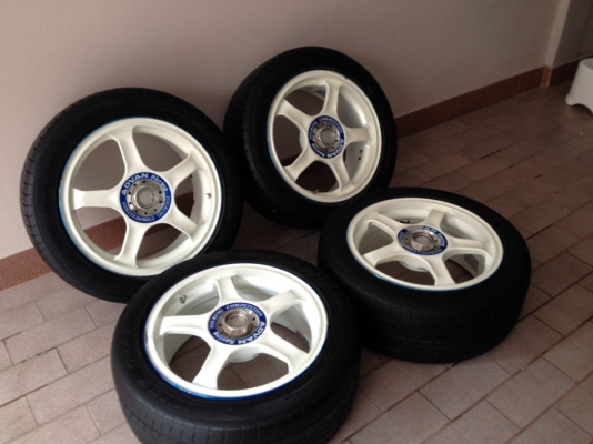 ADVAN RECINGแท้ญี่ปุ่นขอบ16 4รู100กว้าง7นิ้วอ๊อฟ35lสีเดิมๆยุ่น