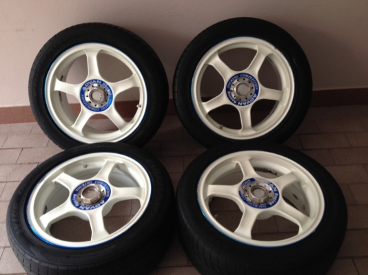 ADVAN RECINGแท้ญี่ปุ่นขอบ16 4รู100กว้าง7นิ้วอ๊อฟ35lสีเดิมๆยุ่น