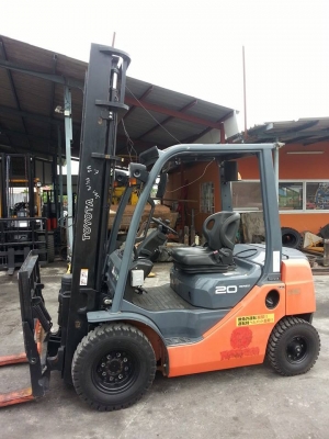 ขาย ฟอล์คลิฟต์ 2.0 ตัน  TOYOTA 8FG20 เสา 4.5 ม  ฮิ้งฟอล์ค  กระดก-เท งาได้