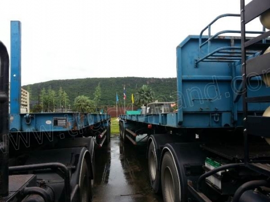 หางเทเลอร์ พื้นเรียบ3เพลา บ.สามมิตร ปี53 ผลิตจากบริษัทสามมิตร มีทั้งหมด 22 หาง