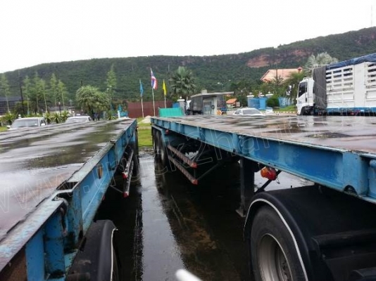 หางเทเลอร์ พื้นเรียบ3เพลา บ.สามมิตร ปี53 ผลิตจากบริษัทสามมิตร มีทั้งหมด 22 หาง