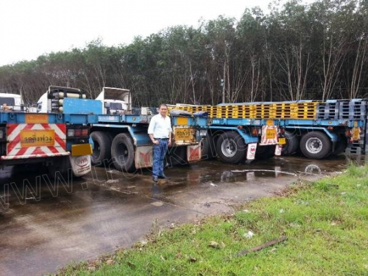 หางเทเลอร์ พื้นเรียบ3เพลา บ.สามมิตร ปี53 ผลิตจากบริษัทสามมิตร มีทั้งหมด 22 หาง