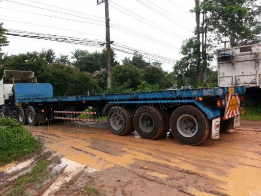 หางเทเลอร์ พื้นเรียบ3เพลา บ.สามมิตร ปี53 ผลิตจากบริษัทสามมิตร มีทั้งหมด 22 หาง