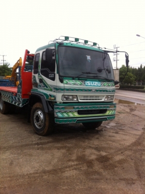 10ล้อเดกก้า2เพลาปี97บรรทุกแม็คโค200+320เคื่อง195เกียzfรถสวยคัดฃีสวย