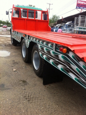 10ล้อเดกก้า2เพลาปี97บรรทุกแม็คโค200+320เคื่อง195เกียzfรถสวยคัดฃีสวย